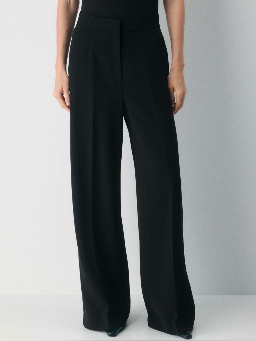 Aritzia Wilfred Wide-Leg High Rise Charcoal Black Limitless Pants